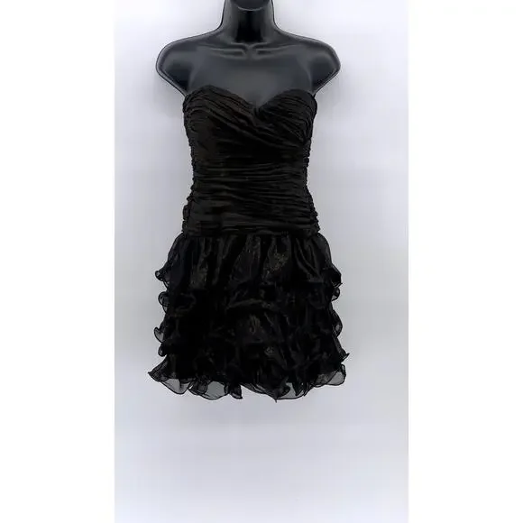 Robe Noire Sans Bretelles à Volants As U Wish Taille M - Occasion Excellente, Portée Une Fois